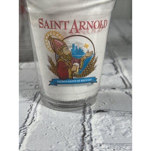 Saint Arnold Brewery Beer Disposable Plastic Cup Lot of 34 Cups 12 Ounce - Picture 2 of 6